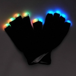Mit Midnight Lighted Glove  Lighted Gloves, LED Gloves, Flashing Gloves, Lighted Mitts, LED Mitts, Flashing Mitts, Light Up Gloves, Rave Gloves