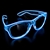 Wayfarer-Style EL Wire Sunglasses, Clear Frames