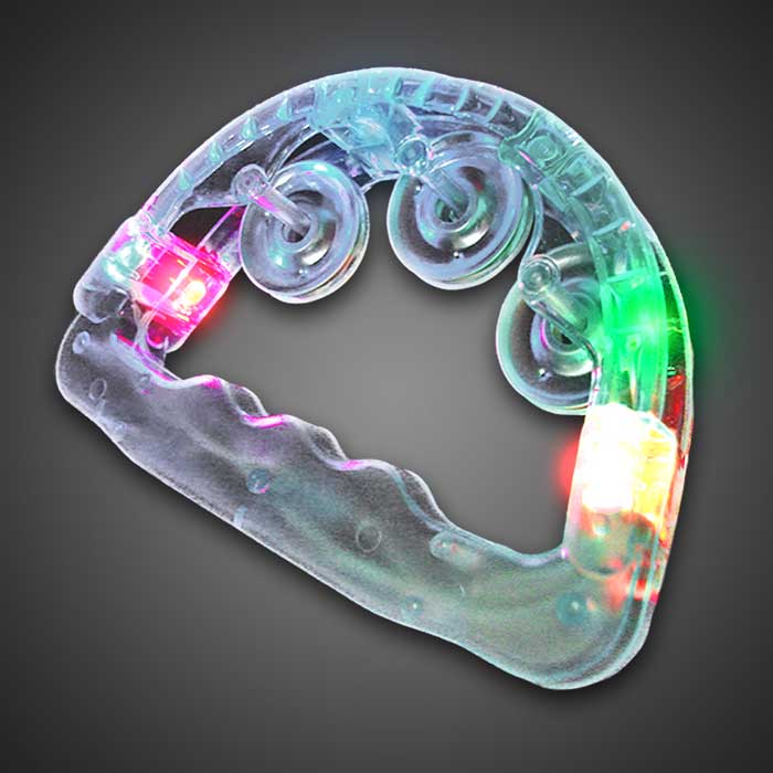 Lighted Tambourine - White or Multicolored LEDs lighted tambourine, flashing tambourine, LED tambourine, wedding, bar mitzvah, bat mitzvah, party, celebration, dance, music, instrument, band, show, festival